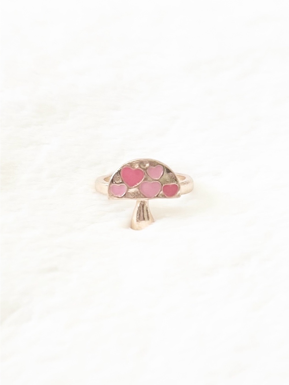 5/$15 🩷 MUST BUNDLE Pink Heart Mushroom Ring